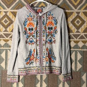 Johnny Was “Izamal Embroidered Zip Hoodie”. New with tags.